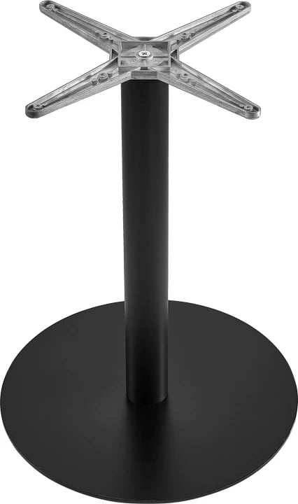 Bazë tavoline metalike, ngjyrë e zezë, Jefry, Φ48x73cm