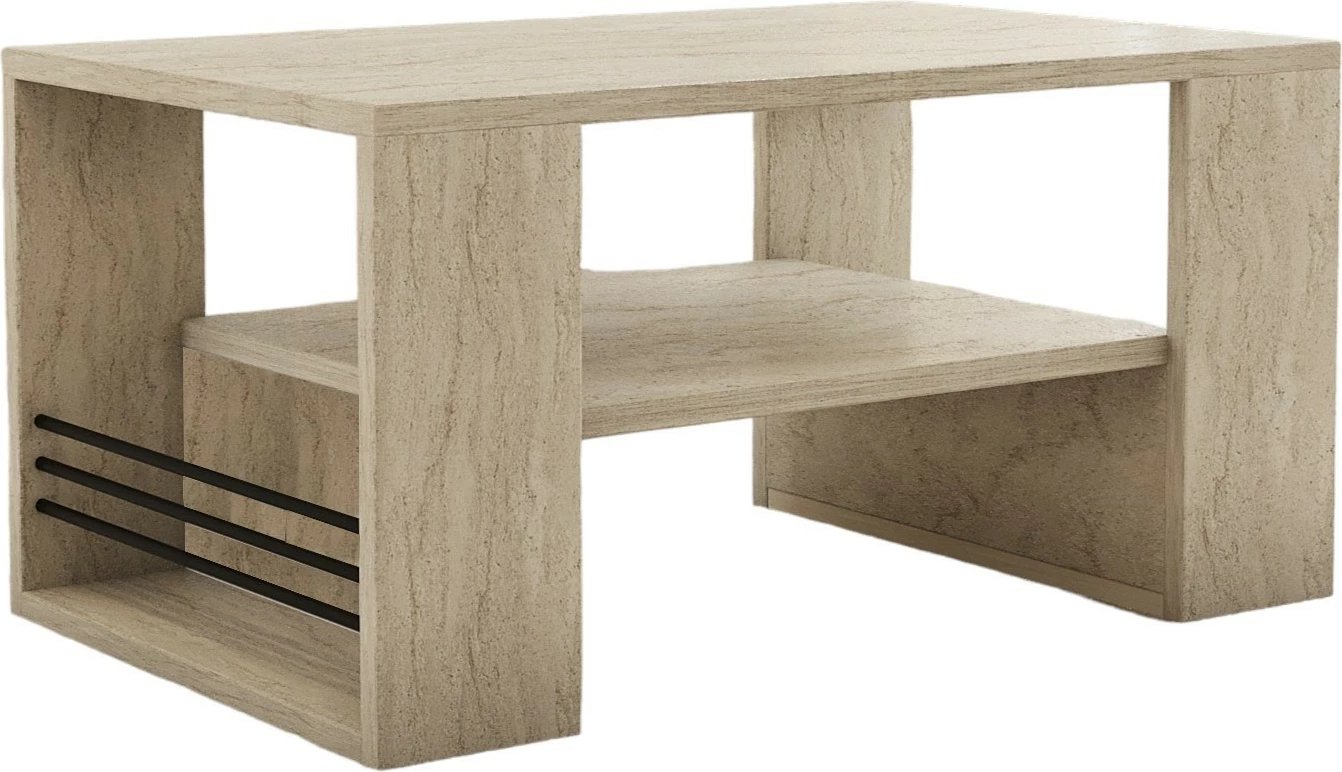 Tavolinë e ulët Hanah Home, ngjyrë travertin, Iris