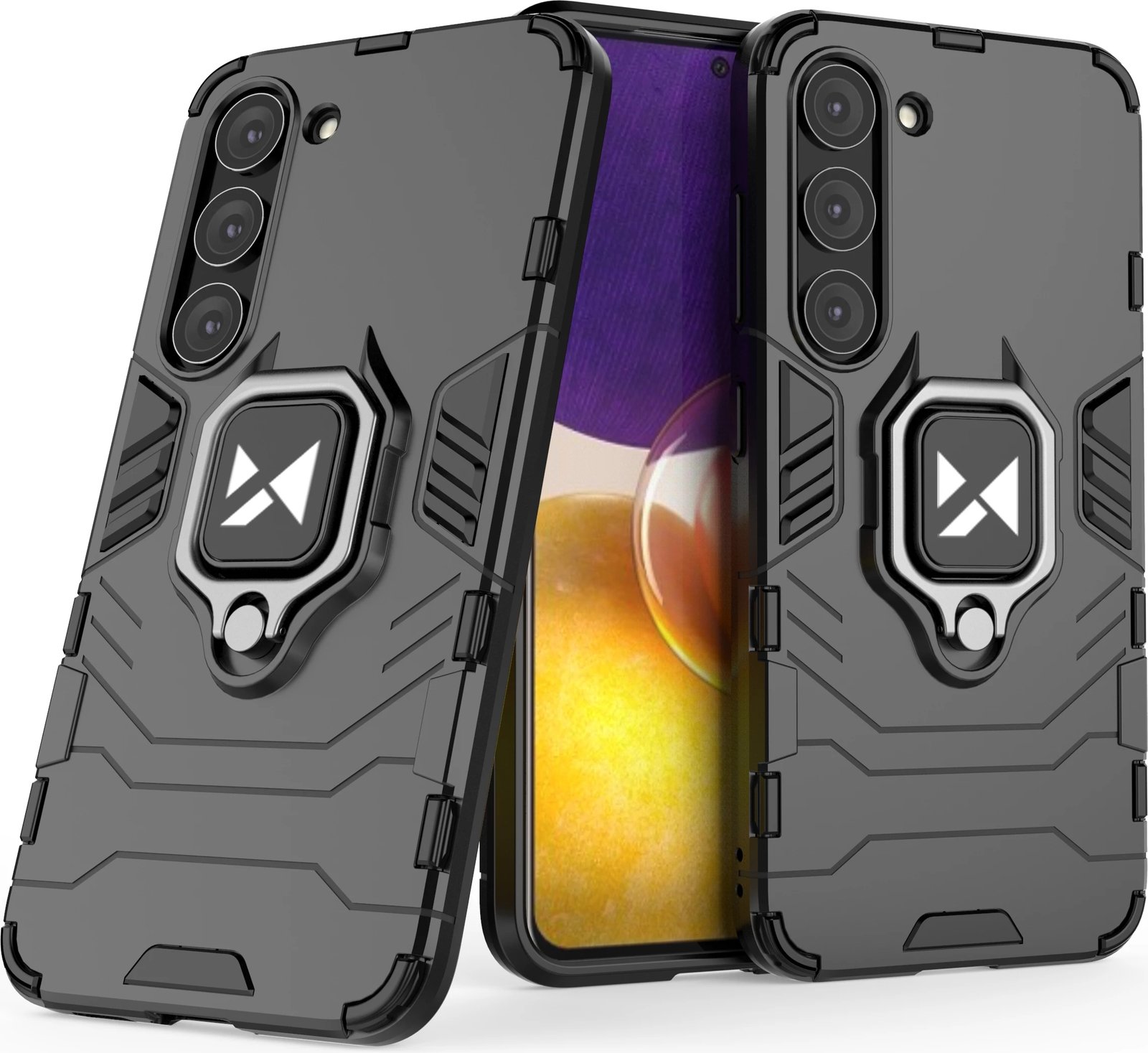 Mbështjellës Wozinsky Ring Armor për Samsung Galaxy S23, me mbajtëse unaze, i zi Mbështjellës Wozinsky Ring Armor për Samsung Galaxy S23, me mbajtëse unaze, i zi