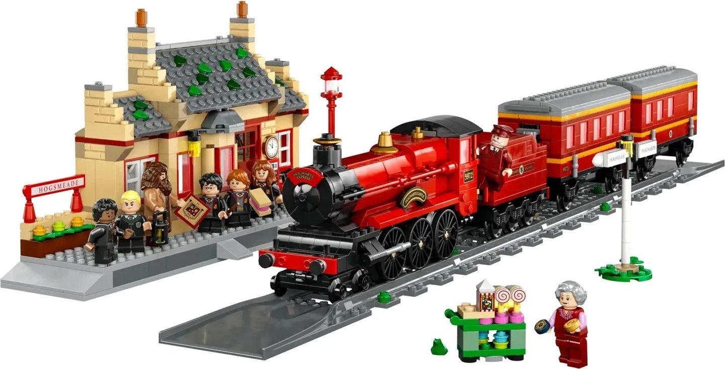 Set LEGO Harry Potter Hogwarts Express dhe Hogsmeade Station 76423, 8 minifigura