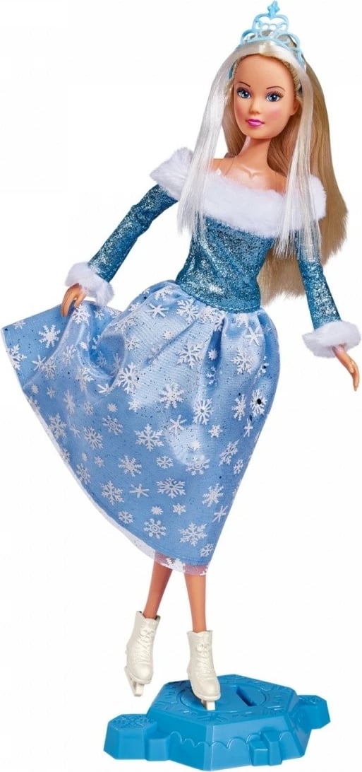 Kukull Steffi Love Winter Princess, Simba, 105733631, me fustan të kaltër dhe aksesorë