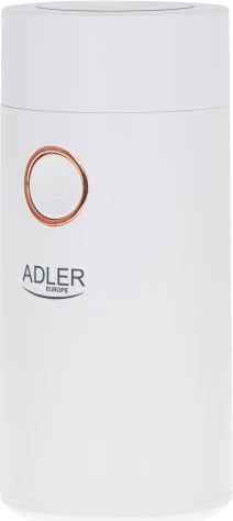 Bluarëse kafeje, Adler, AD 4446, 150 W, 75 g, enë metalike, kapak transparent, bllokim sigurie, e bardhë me ari Bluarëse kafeje, Adler, AD 4446, 150 W, 75 g, enë metalike, kapak transparent, bllokim sigurie, e bardhë me ari