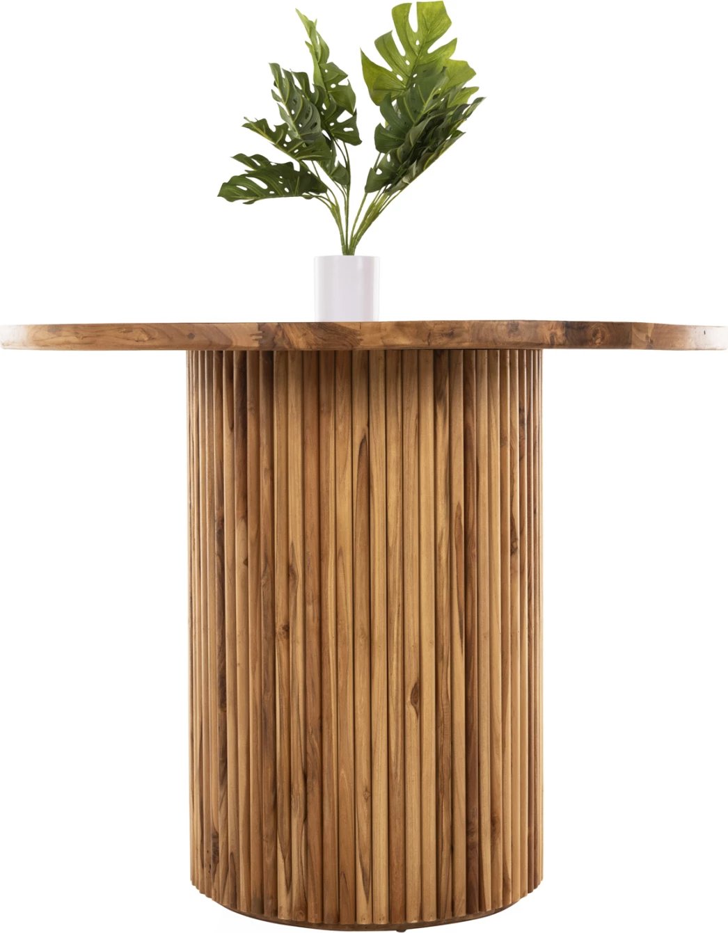 Tavolinë ngrënieje DREMA1, dru tik i fortë, rrumbullake, 100x80cm, trashësi 3cm