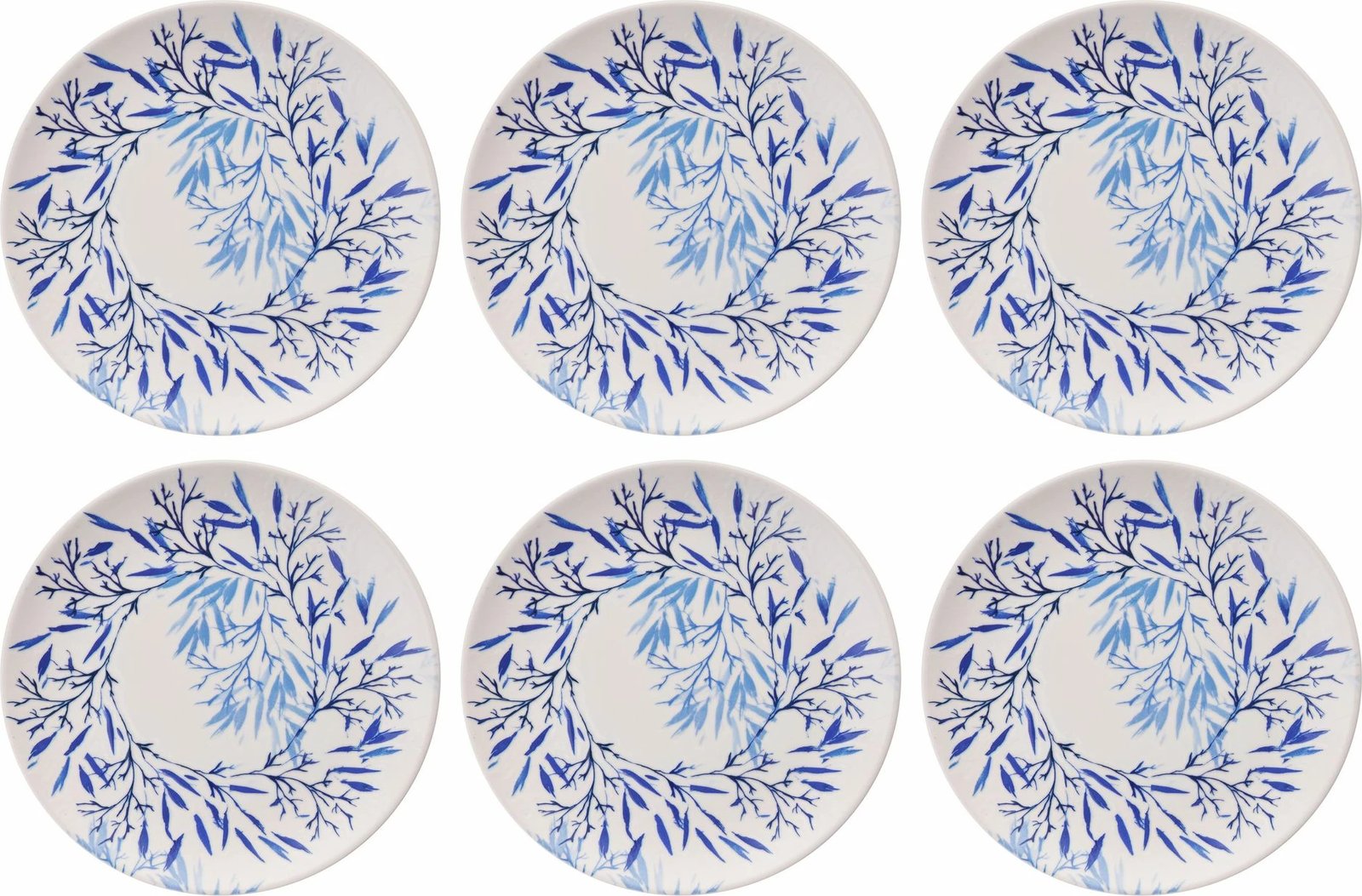 Set pjatash shërbimi (6 copë), Hermia Concept, ngjyrë kaltër Serv Ivy