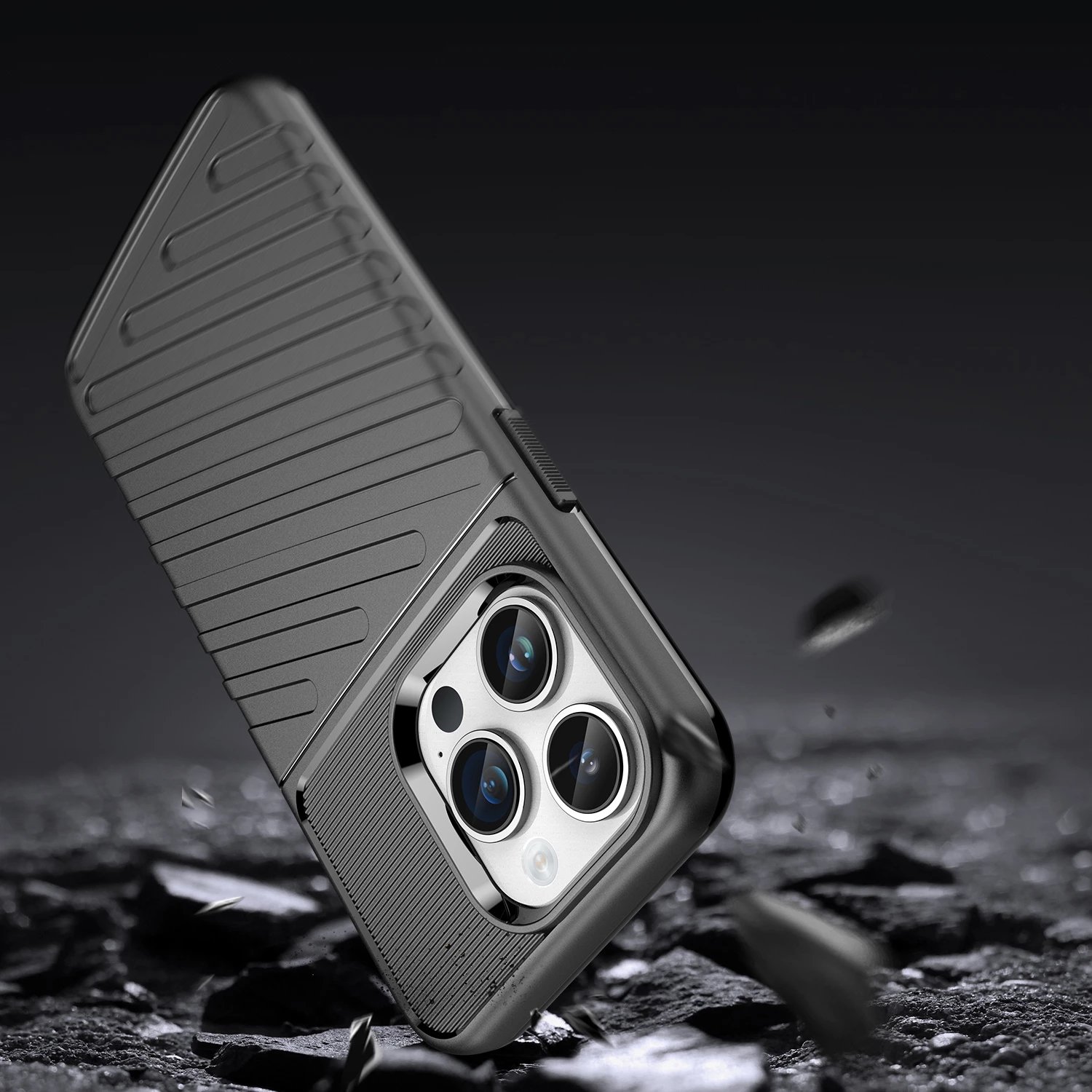 Mbështjellës Hurtel Thunder Case për iPhone 14 Pro Max, i zi