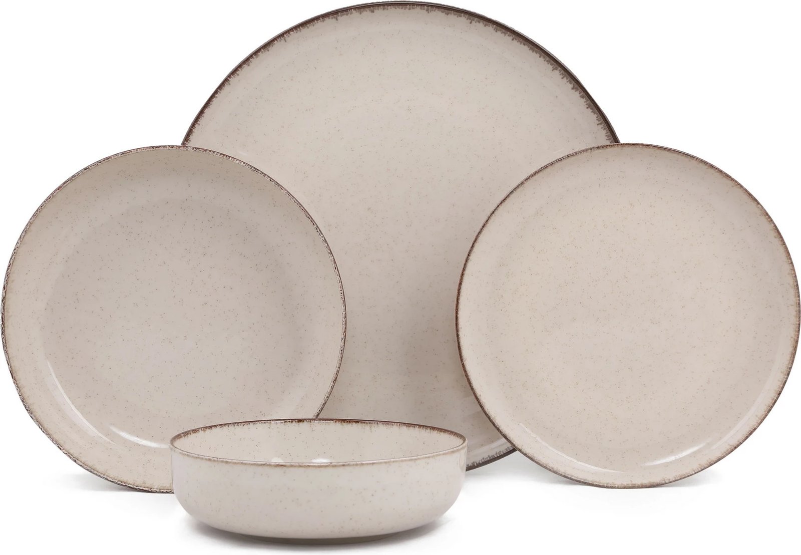 Set enësh për drekë (24 copë), Hermia, MOD24Y2730P02, ngjyrë kanellë