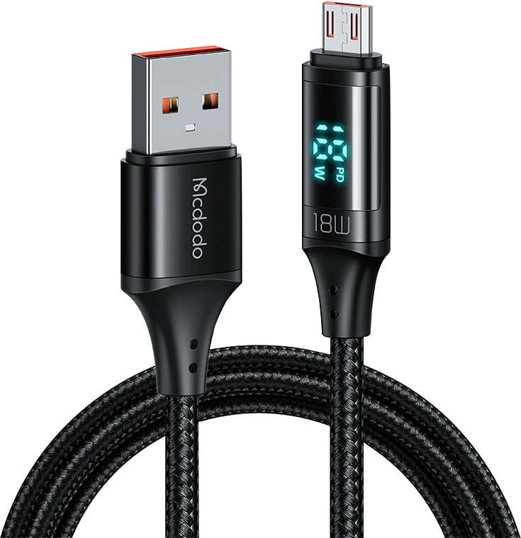 Kabllo Mcdodo CA-1070 USB në Micro USB, 1.2m, e zezë