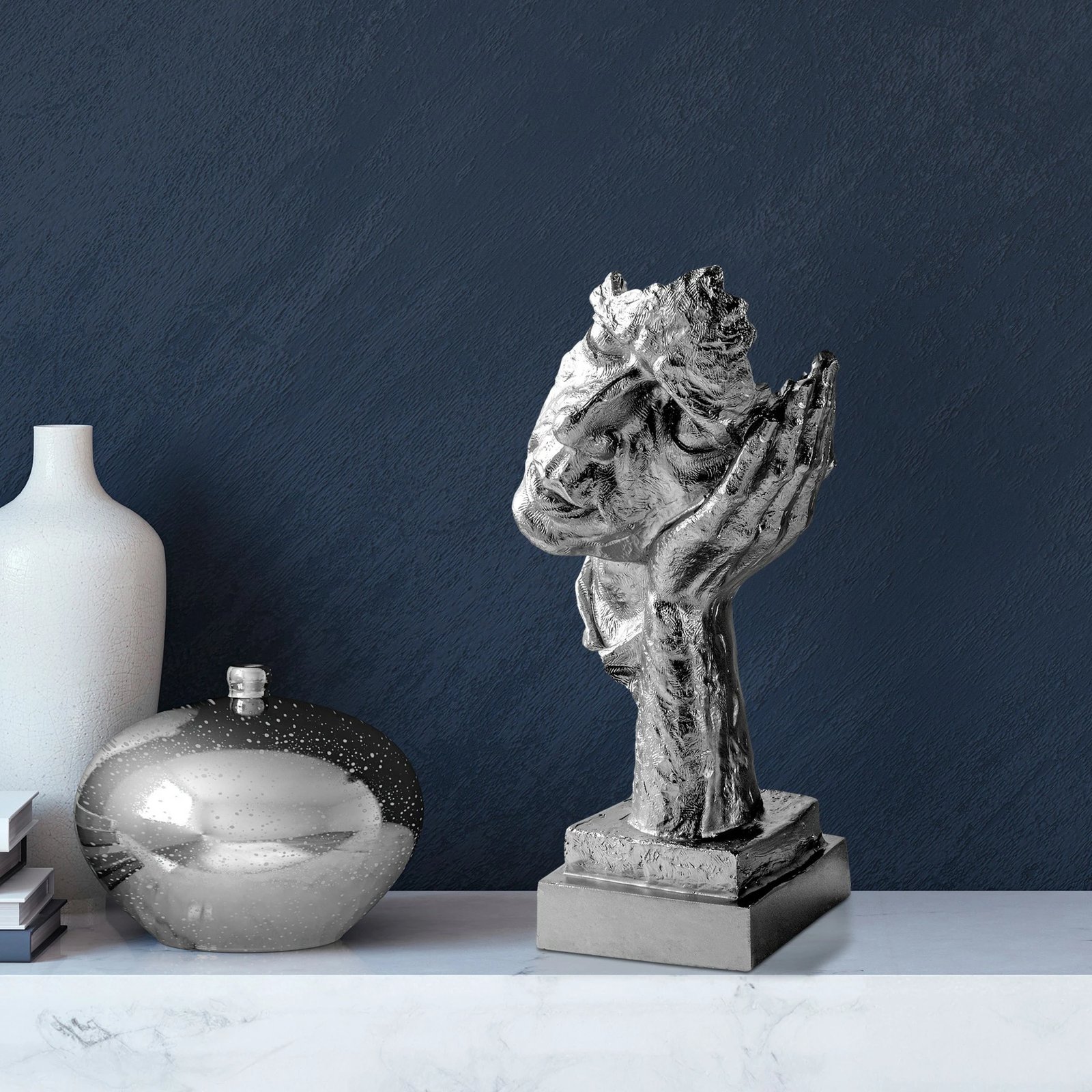 Objekt dekorativ Evila Originals, Yak-030-B, ngjyrë argjendi