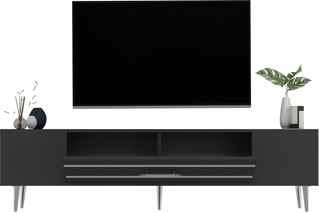 Komodë TV Skye Decor, anthracite, argjend, Dekolp2