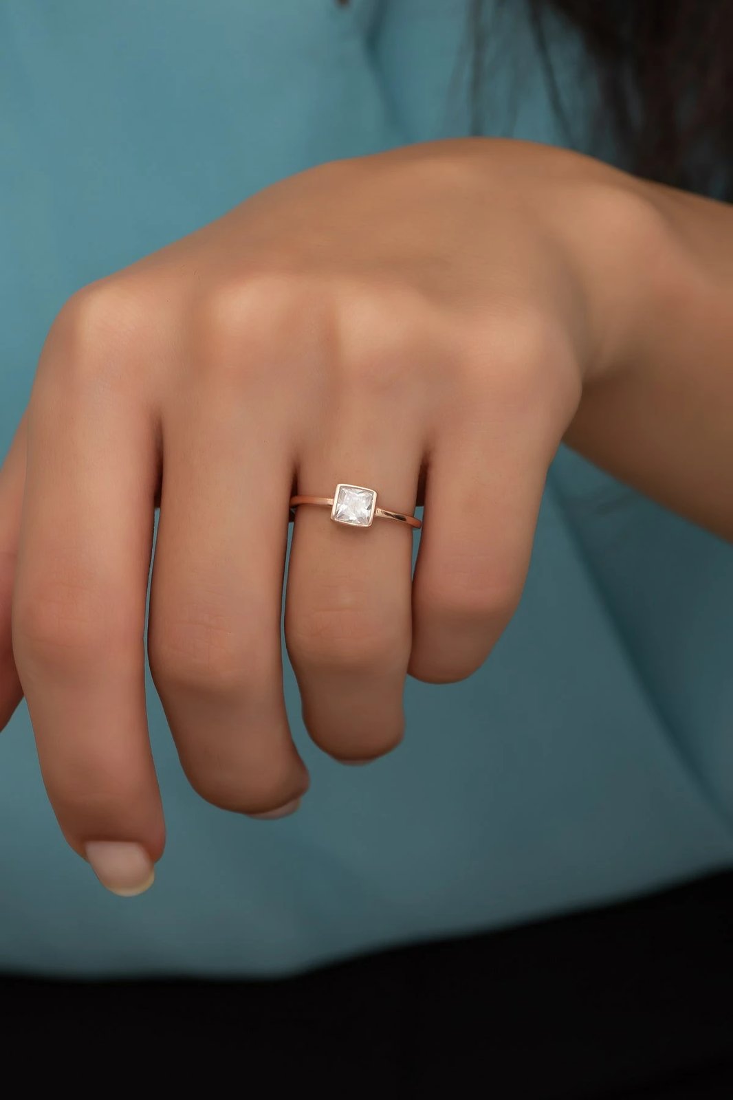 Unazë argjendi, ngjyrë ari rozë, Jumeon, NRZ99703