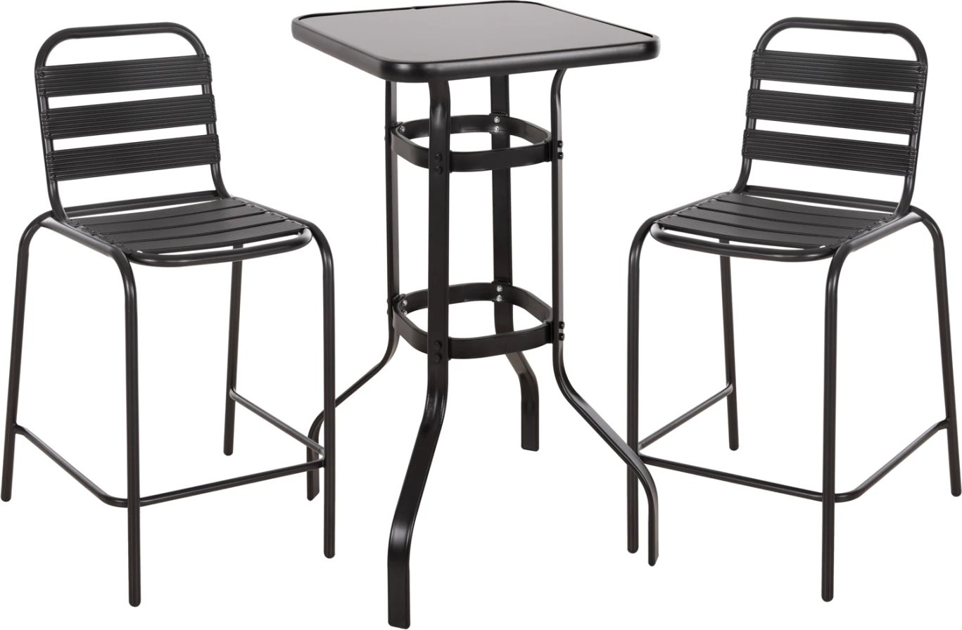 Set salloni për jashtë 3 pjesë Laura FH21055 metal & alumin i zi
