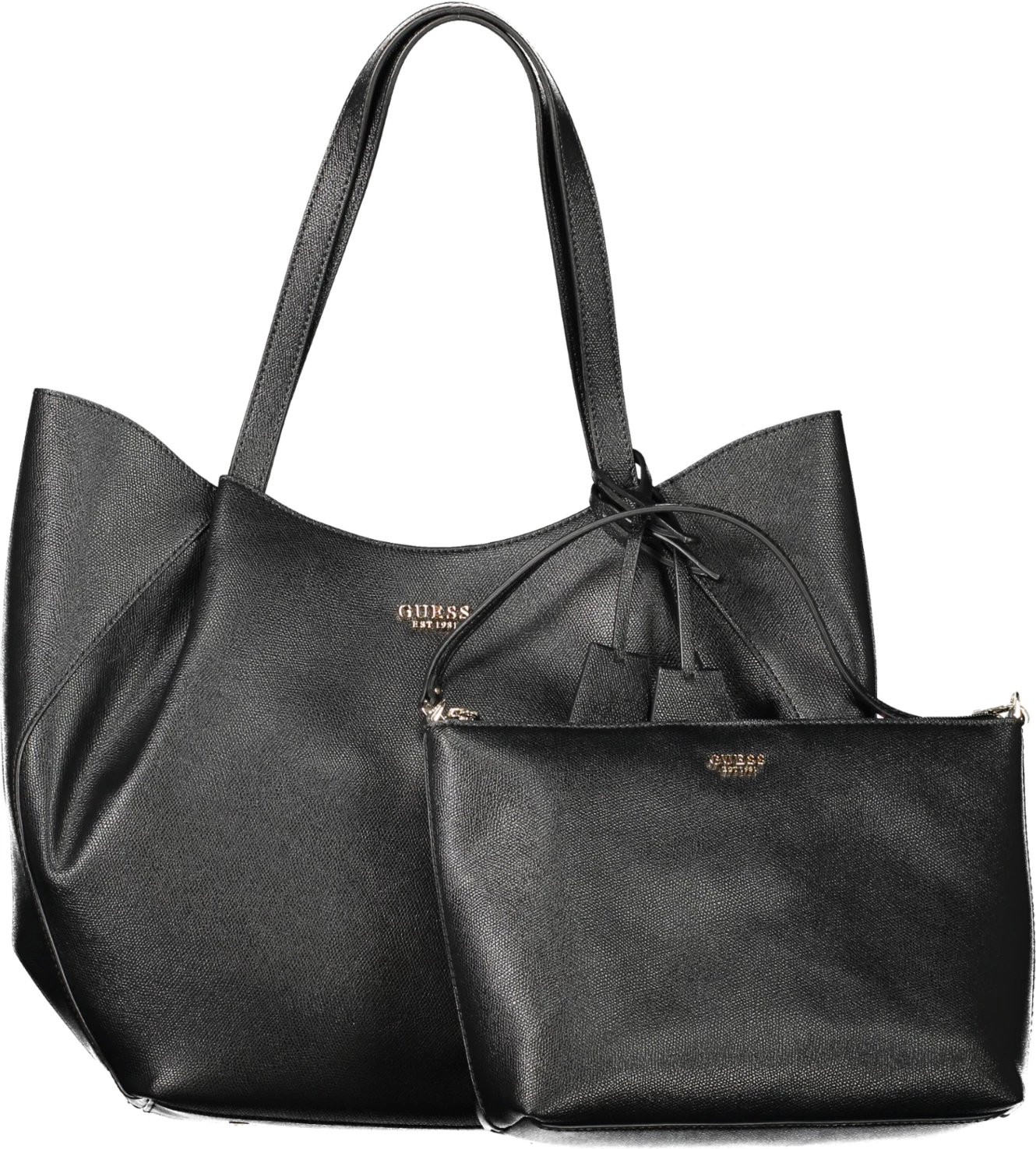 Çantë GUESS JEANS Amorette femra e zezë Çantë GUESS JEANS Amorette femra e zezë