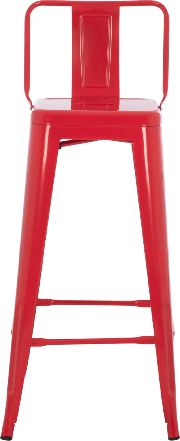 Karrige për bar me mbështetëse MELITA-PRO FH8643.44 metalike, ngjyrë e kuqe, 42x42x100H cm