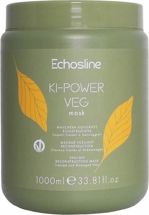 Maskë për flokë ECHOSLINE Ki-Power Veg Mask Intensively Rebuilding për femra 1000ml