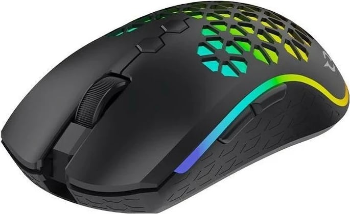 Maus ergonomik Aqirys Polaris, RGB, Dual Mode, i zi