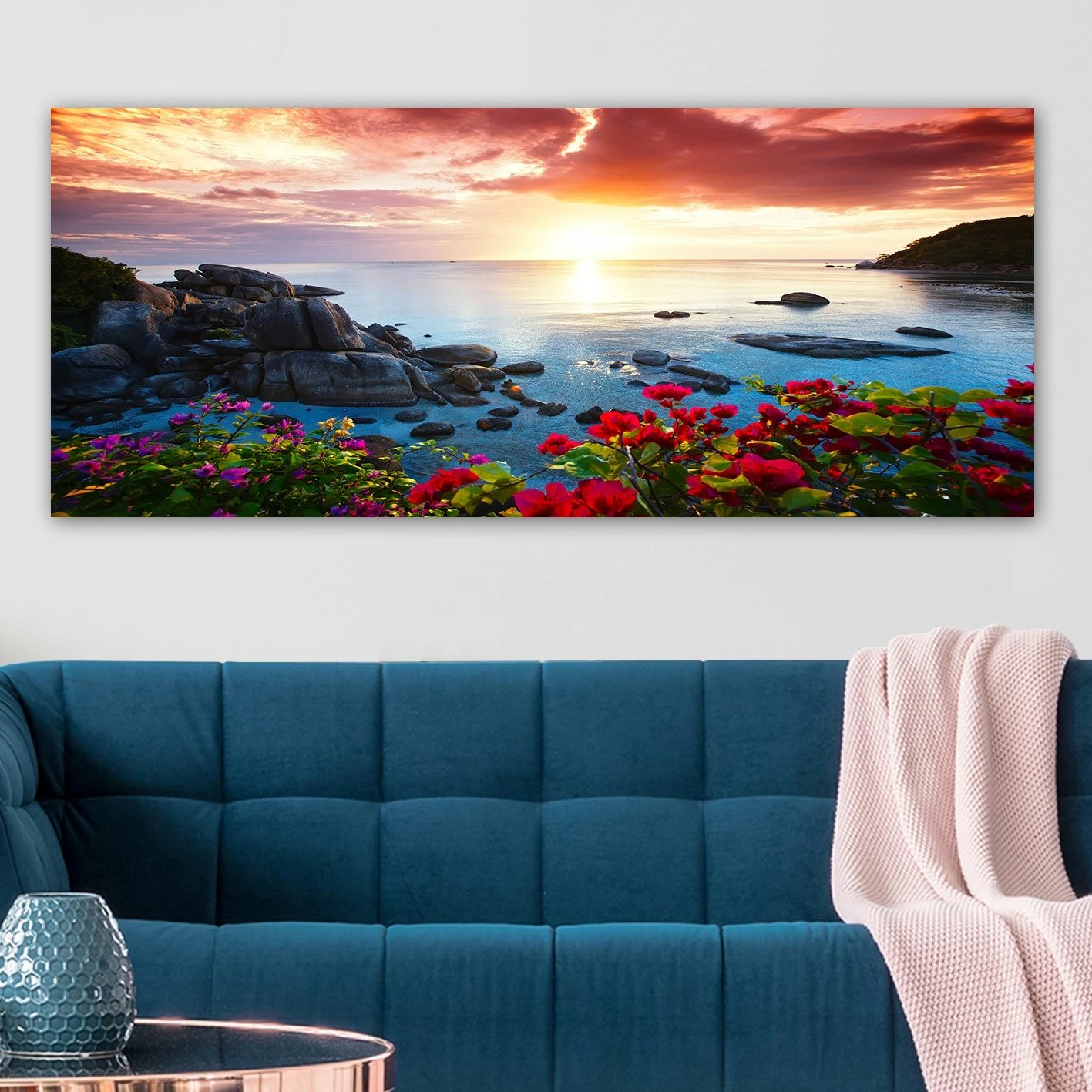 Pikturë dekorative në kanavacë, shumëngjyrëshe, YTY168033302_50120, 50x120cm