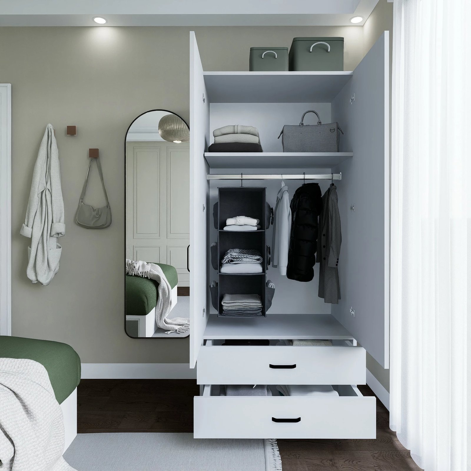 Dollap Hanah Home, Yaman 1600-042, i bardhë mat