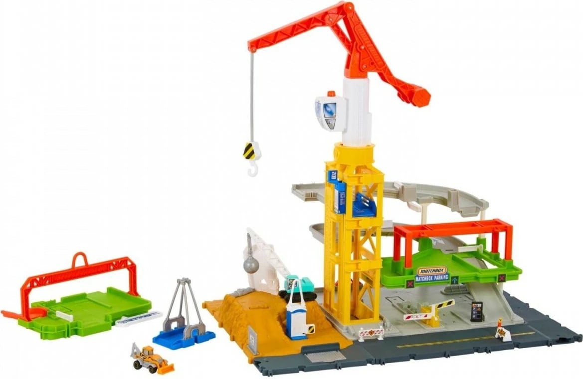 Set ndërtimi Matchbox True Adventures Construction Zone, me drita e tinguj, shumëngjyrësh