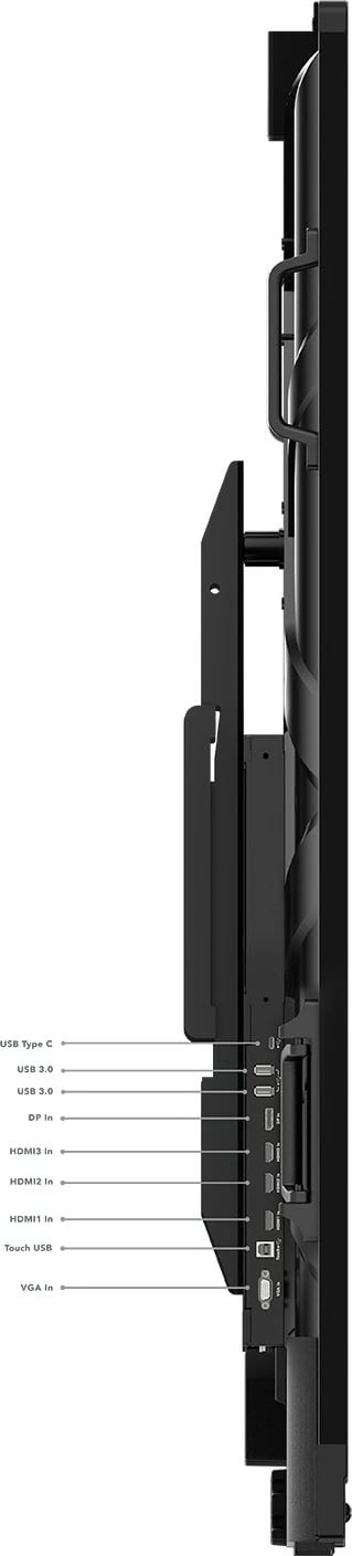 Ekran i madh Lenovo ThinkVision ILFD T86, 86 inç, UHD, HDMI/VGA/USB-C/Ethernet, zi
