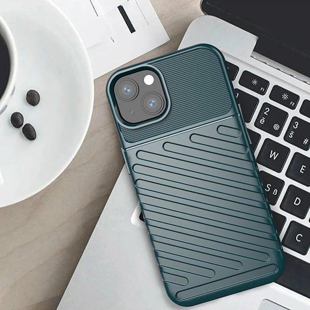 Mbështjellës Hurtel Thunder Case për iPhone 13 mini, TPU, e gjelbër
