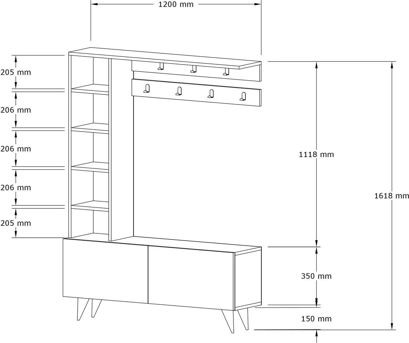 Stendë korridori Hanah Home, Bahar, e bardhë