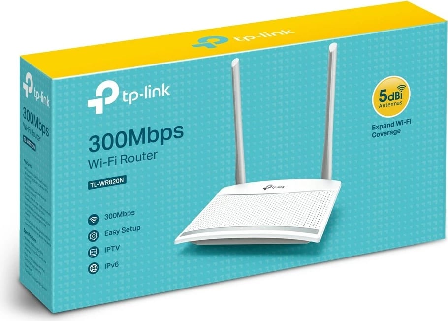 Ruter Wireless TP-Link TL-WR820N, 2.4Ghz 4G, 300Mb/s , i bardhë