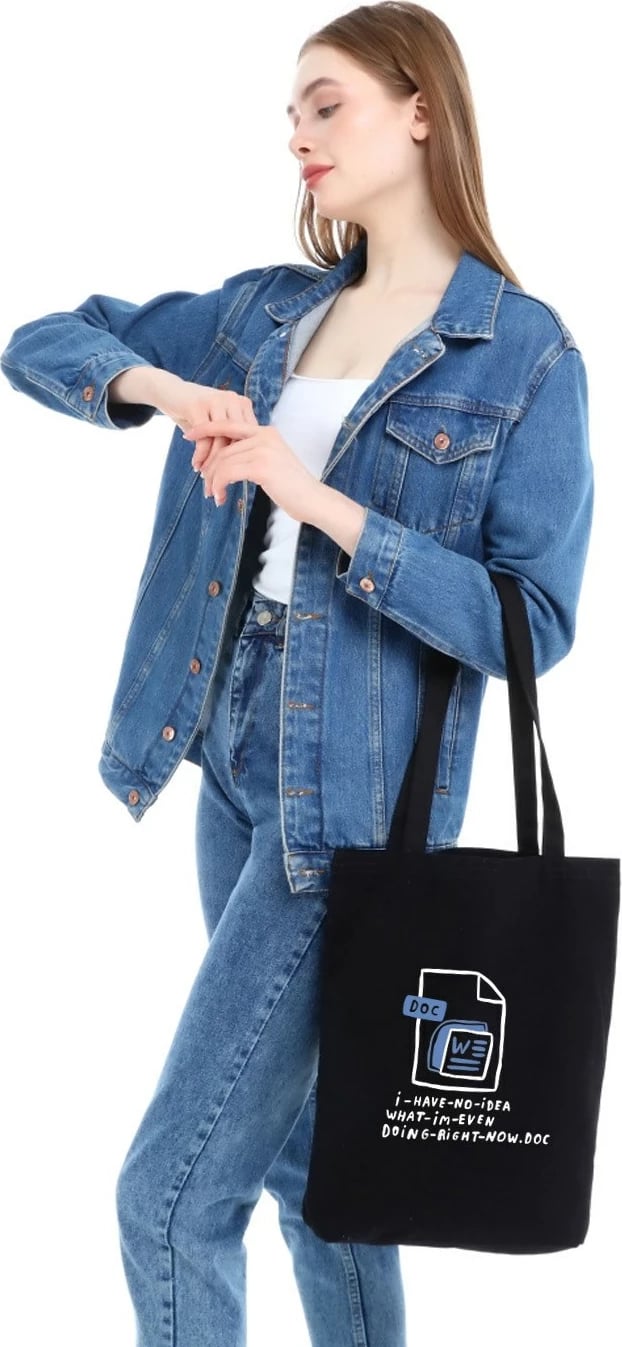 Çantë tote Pauldavis, ngjyrë e zezë, Zoozie Bags, 35x40x8 cm