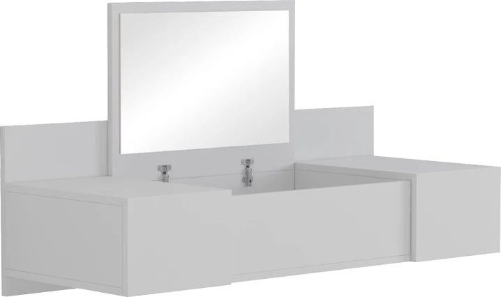 Tavolinë për grim me pasqyrë, ngjyrë e bardhë, 100x39.1x33cm