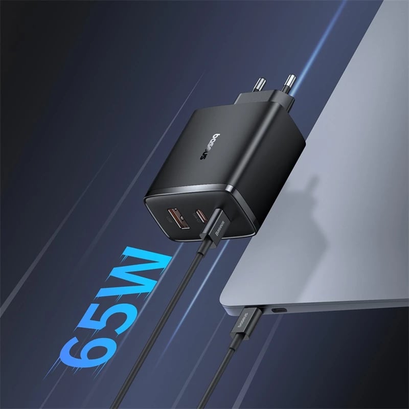 Karikues muri Baseus Cube Pro, 65W, 2x USB-C, USB-A, i zi