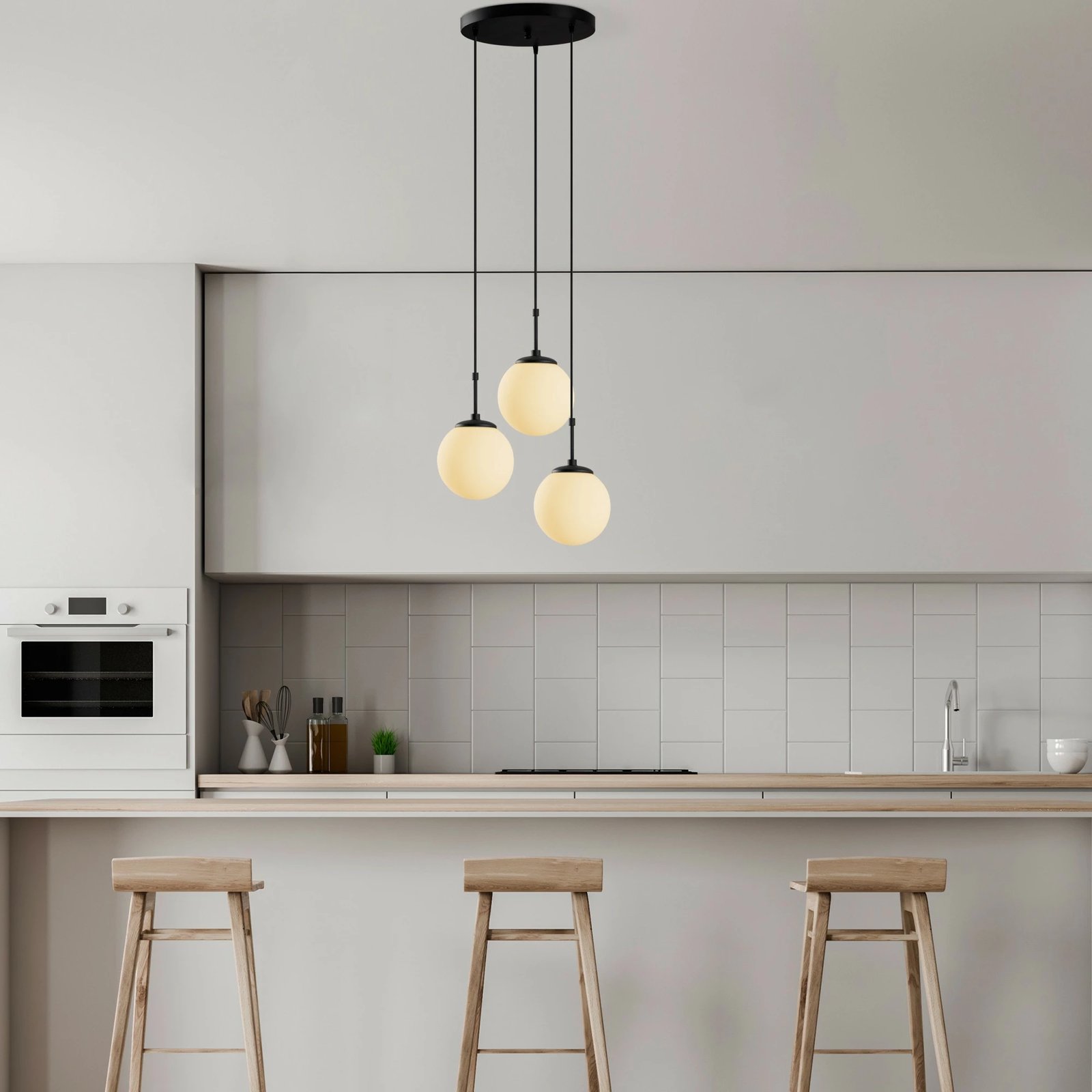 Llambë tavani Opviq Orbital, ngjyrë e zezë, 45x45x120cm