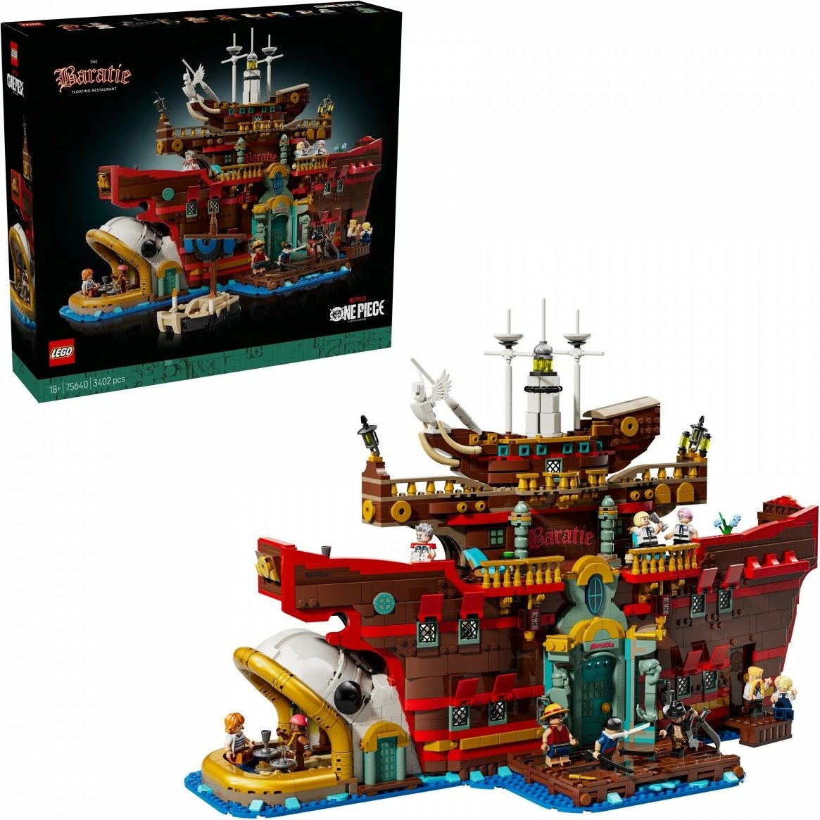 Set LEGO One Piece Floating Restaurant Baratie 75640, 3402 pjesë, për të rritur