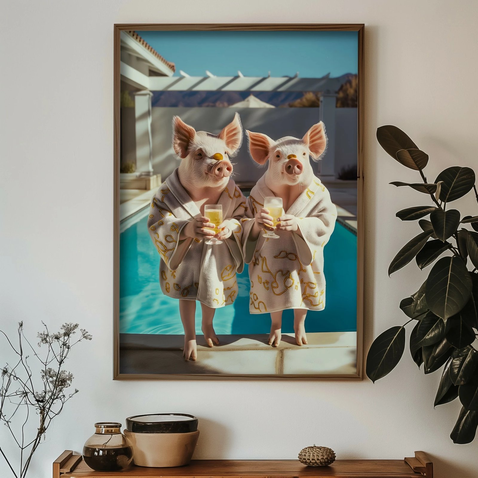 Pikturë dekorative me kornizë, MDF, shumëngjyrëshe, Wallity, GE111-L