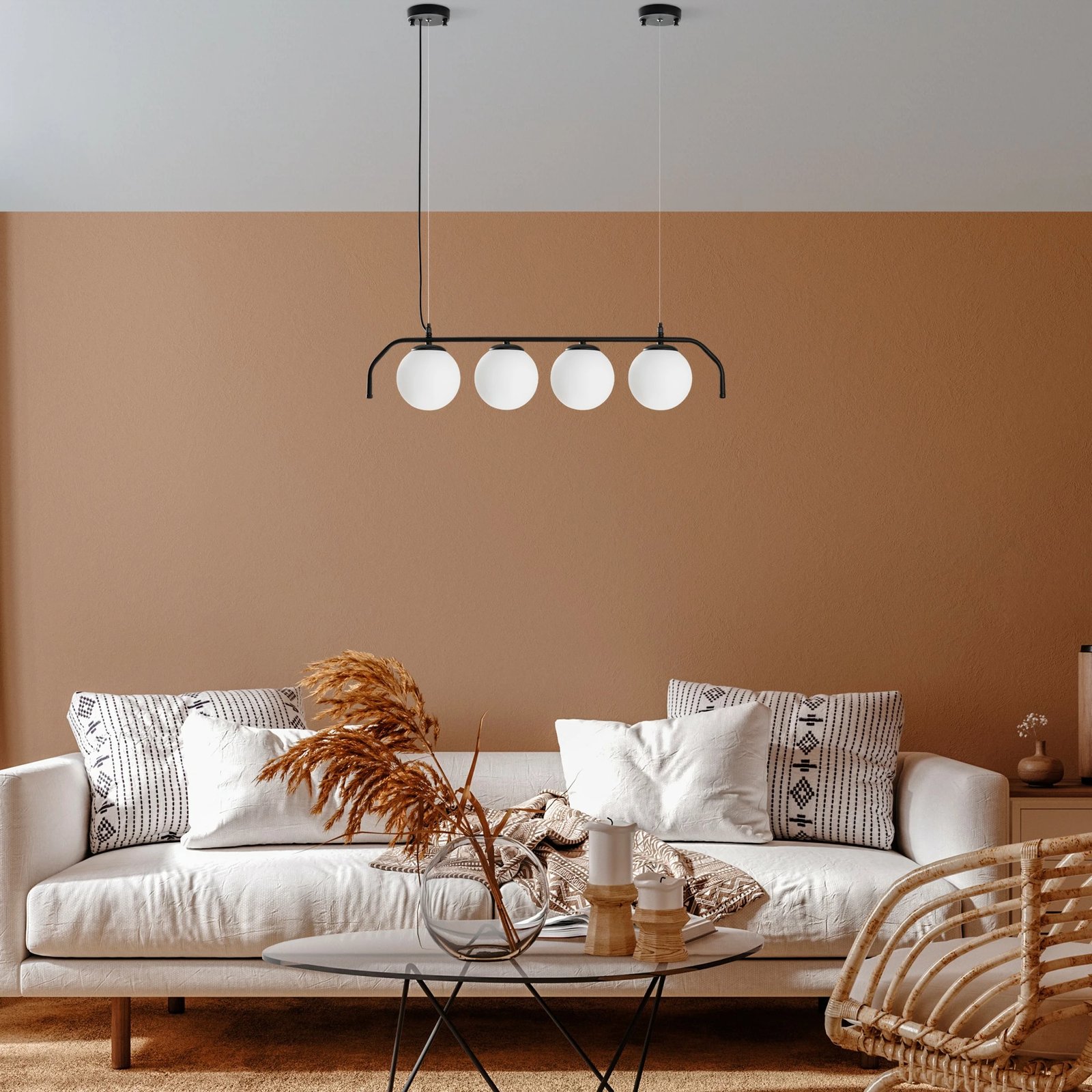 Llambë tavani Opviq, Antler, e zezë, 30-120cm