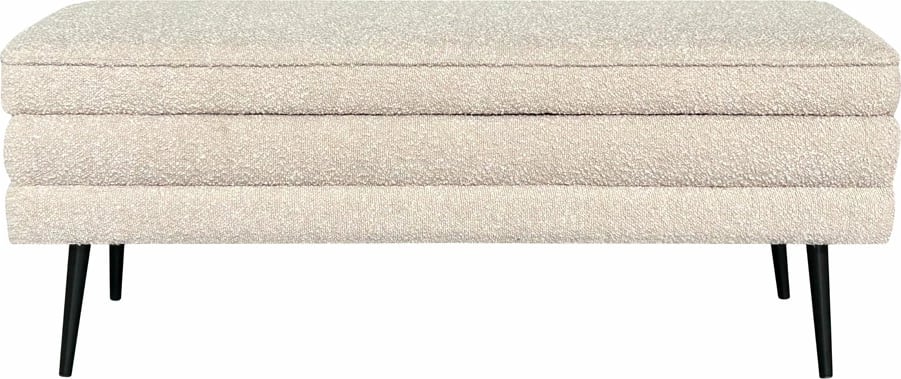 Stool me hapësirë për ruajtje, ngjyrë latte, 110x40x44