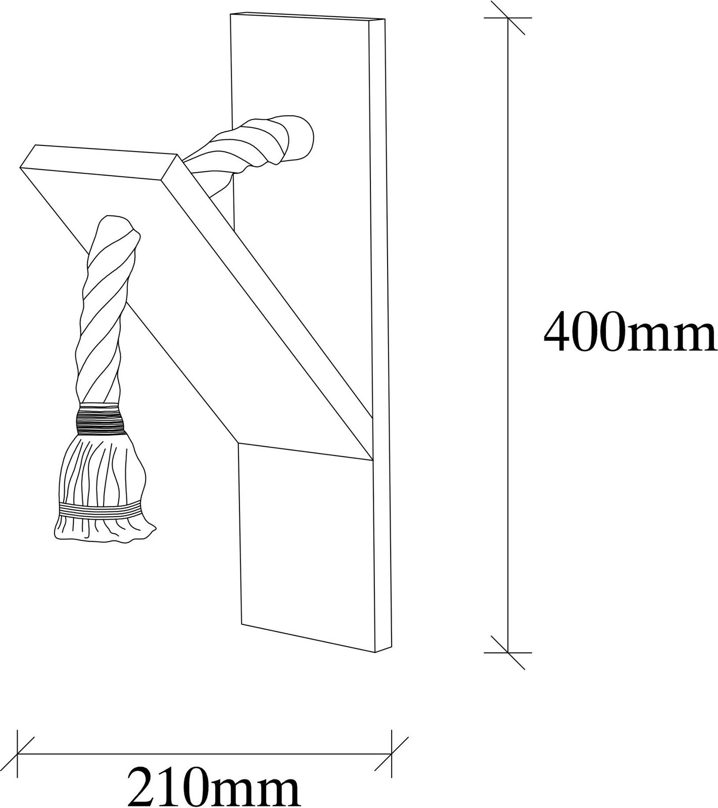 Llambë muri Opviq, Erebos - 115-A, ngjyrë druri Llambë muri Opviq, Erebos - 115-A, ngjyrë druri
