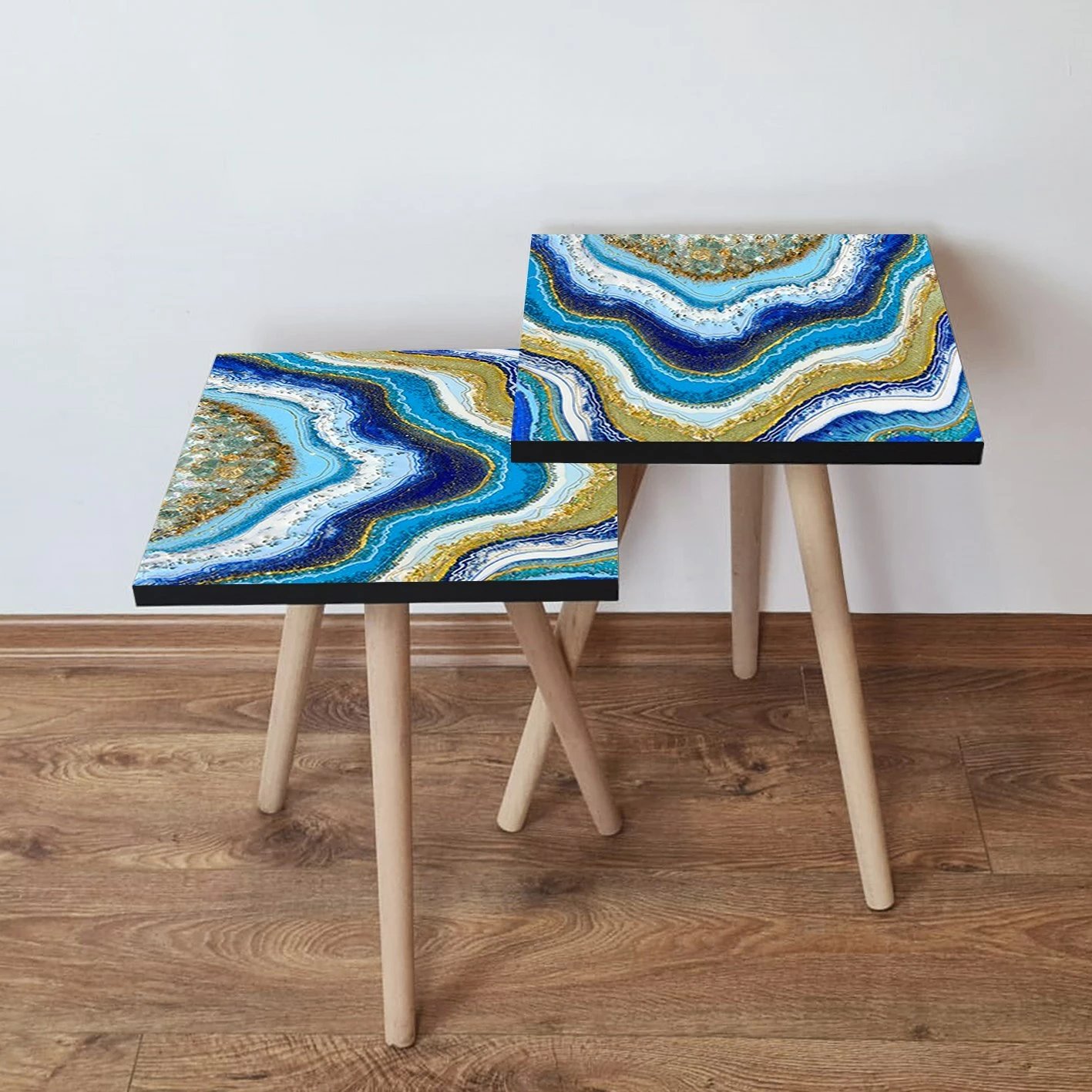 Set tavolina të mbivendosura, shumëngjyrëshe, Skye Decor, 2 copë, 2Shp72