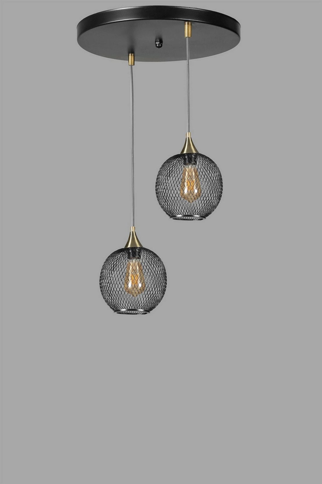 Llambë tavani Opviq Jupiter 8721-2, metalike, e zezë