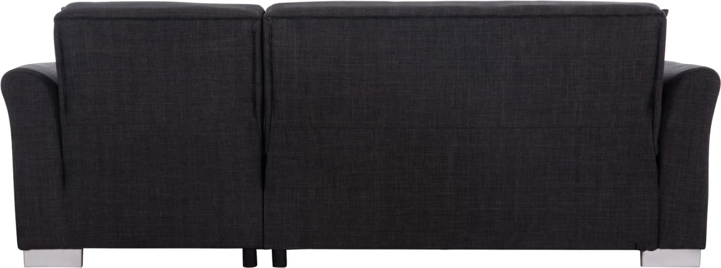 Kënd divan me shtrat dhe hapësirë për depo, ngjyrë antracit, BRONKO FH3291.01, 218x138x77cm