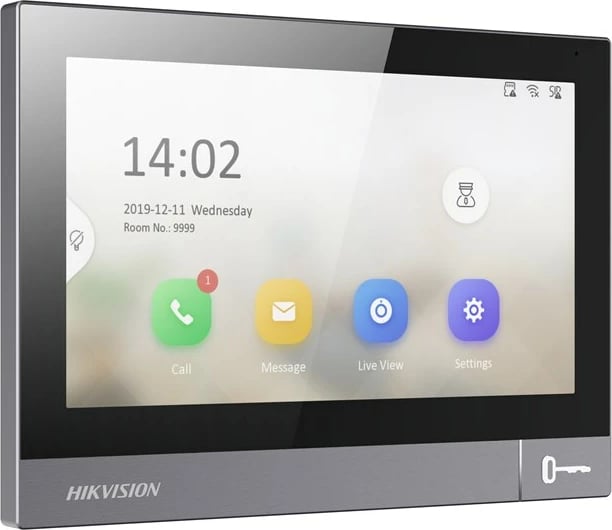 Sistem video-interfoni Hikvision DS-KH8381-WTE1, 7", i zi