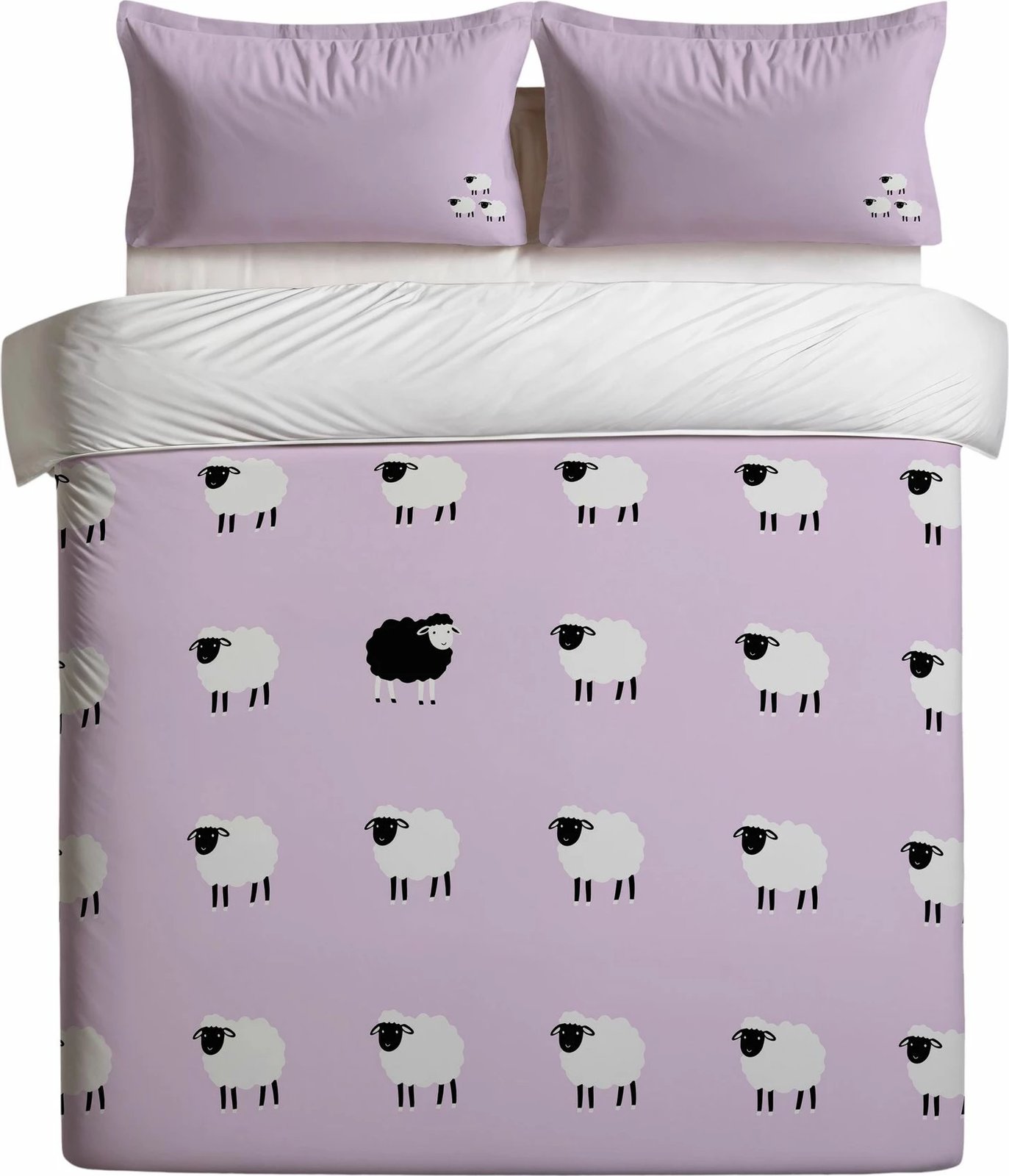 Set mbulesë për jorgan dopio, ngjyrë lejla, The Black Sheep, L'Essentiel Linge de Maison