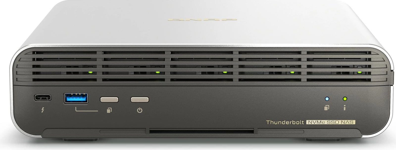 NAS QNAP TBS-h574TX-i3-12G, Intel Core i3-1320PE, 12GB RAM, 5-slote SSD, gri