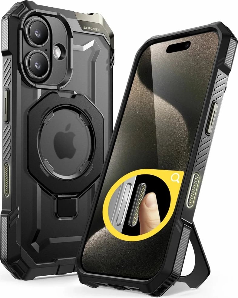 Mbështjellës Supcase UB Grip Mag me MagSafe për iPhone 15 Pro Max, Zi