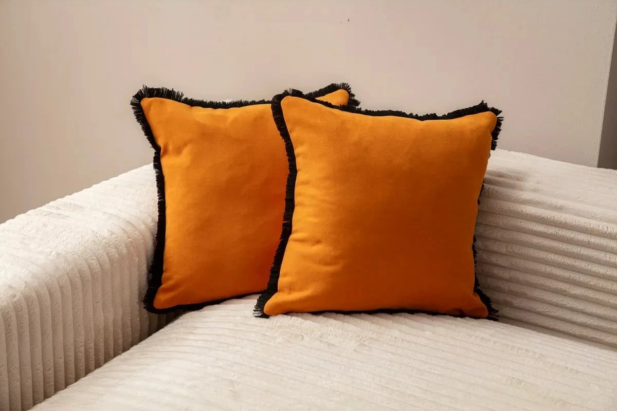 Set mbulesash për jastëkë (2 copë), portokalli, Evila Originals, Sacakli v3