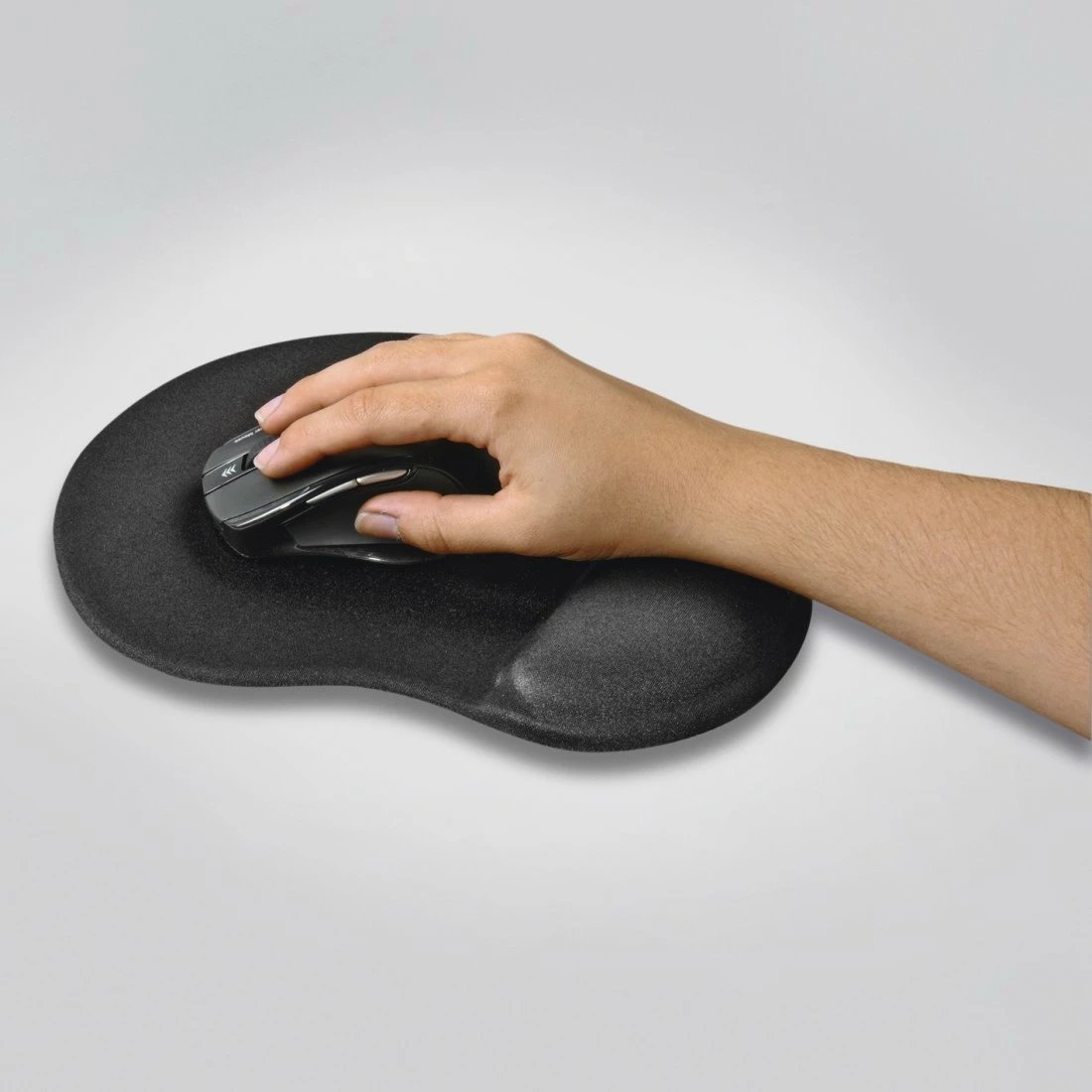 Mauspad ergonomik Hama 126854 me mbështetje për kyç, Memory Foam, Zi