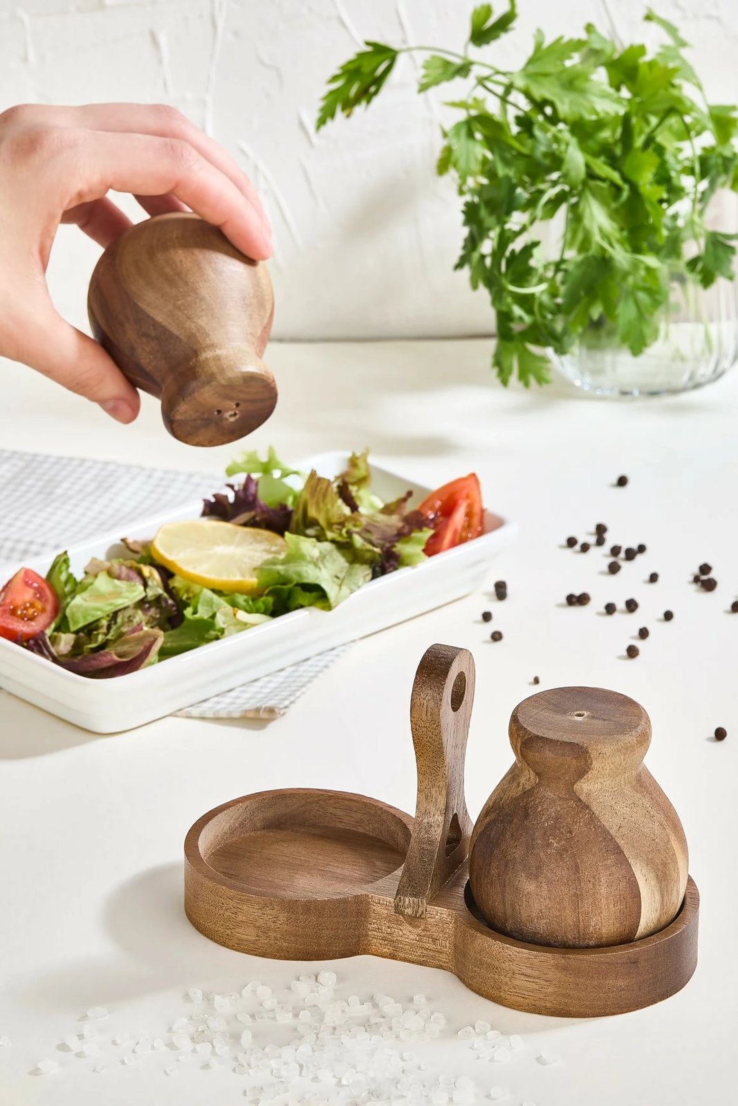 Set shaker prej druri akacie, 2 copë, Hermia