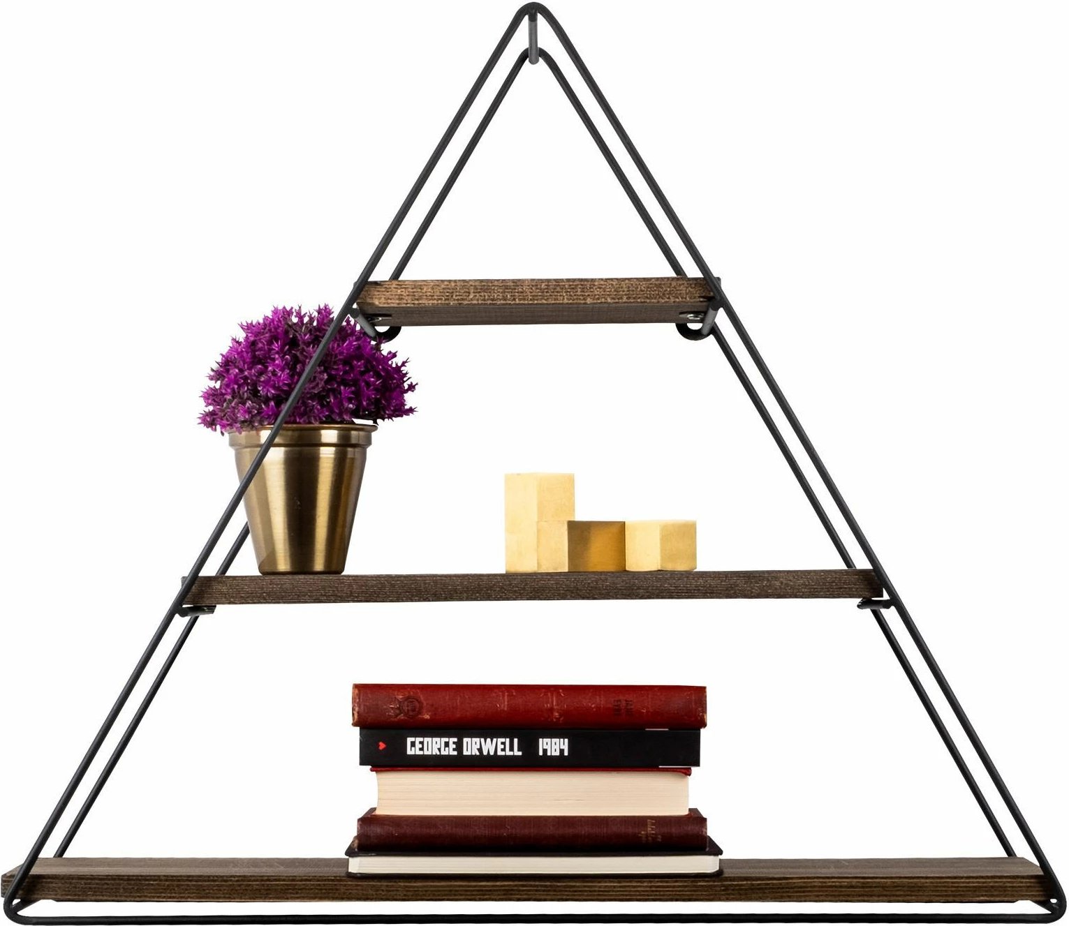 Raft muri Hanah Home, ngjyrë hiacint, dru bredhi, kornizë metalike