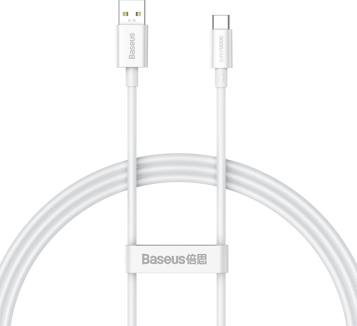 Kabllo Baseus Superior Series SUPERVOOC USB-A në USB-C 65W, 1m, Bardhë