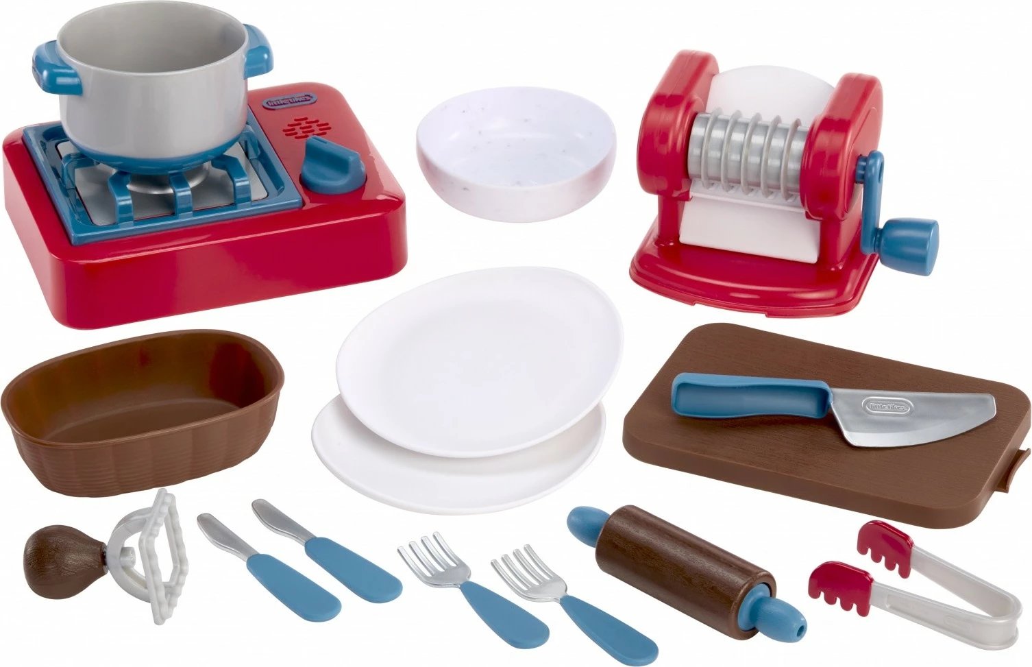 Set lojërash kuzhine Little Tikes Creative Chefs Italian Dinner Kit 643316-EUC, me tinguj gatimi dhe përgatitës makarone, plastike, AA, 3+ vjeç, Shumëngjyrësh, set