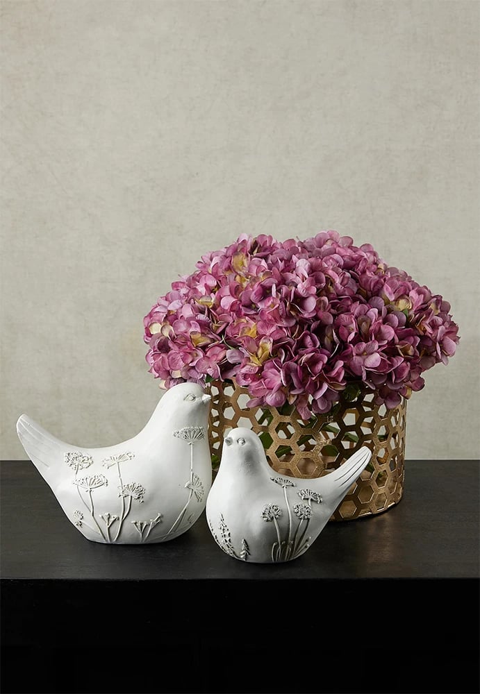 Dekor zog CALIS, polirezine, e bardhë-bezhë, 22x13x17cm Dekor zog CALIS, polirezine, e bardhë-bezhë, 22x13x17cm