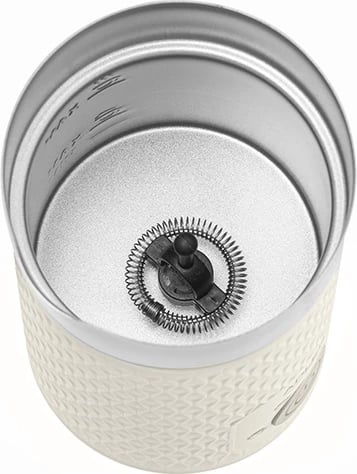 Shkumues qumështi, Adler AD 4495, 4 funksione cappuccino/latte/ngrohje/shkumë e ftohtë, 300 ml qumësht i nxehtë 130 ml shkumë, 500W, bezhë